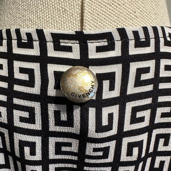 Givenchy Black and White Logo Crepe de Chine Stretch-Knit Midi Dress - Picture 9 of 16